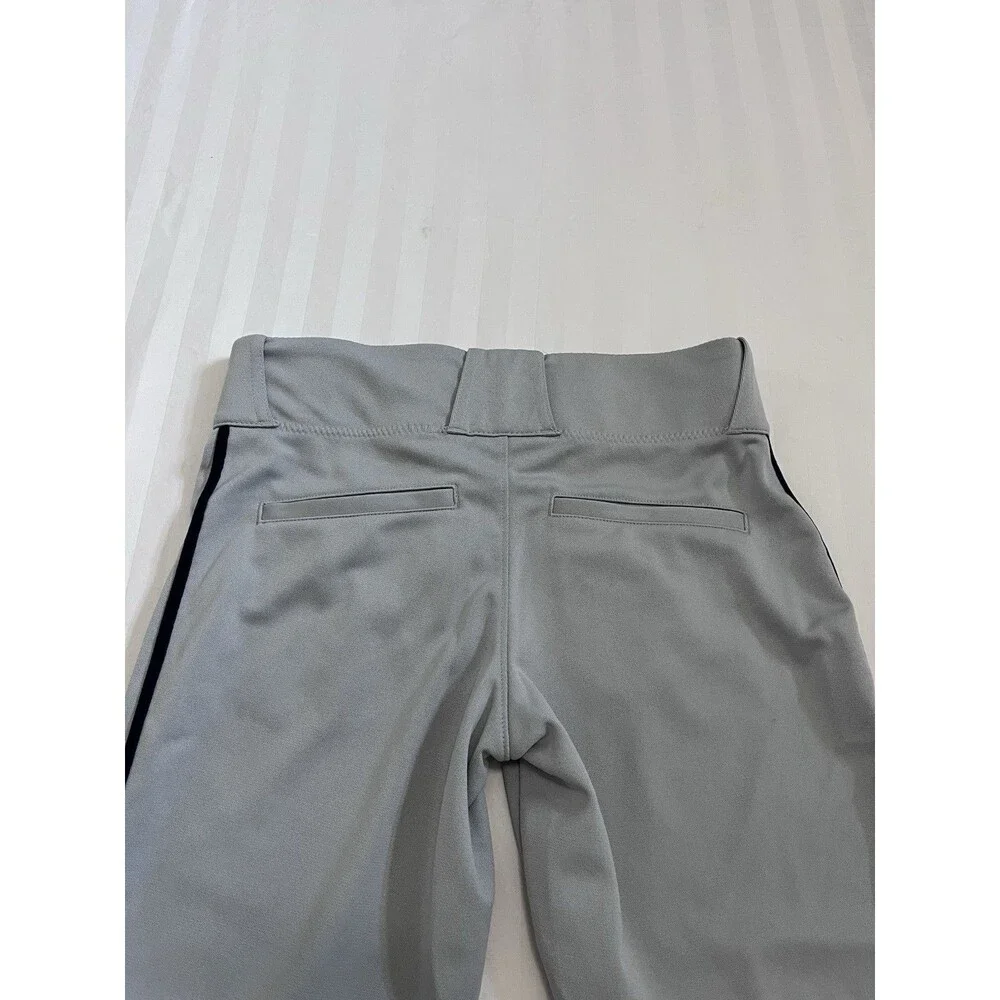 Nike Boys Vapor Select Baseball Pants Large L Gray Piped BQ6444-052 Dri-Fit 3/4